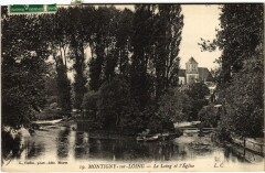 Montigny-sur-Loing - Le Loing et l'Eglise à Montigny-sur-Loing