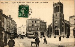 Roanne - Eglise Saint-Etienne - Place du Palais de Justice à Roanne