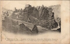 Le Rocher et les Ruines du Chateau-Fort d'Arlempdes à Lempdes