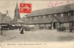 Honfleur L'Eglise Sainte-Catherine et le Marche à Honfleur