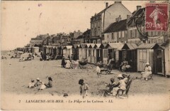 Langrune-sur-Mer La Plage et les Cabines à Langrune-sur-Mer