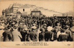 Le Conflit Europeen en 1914 Paris Depart des Cuirassiers