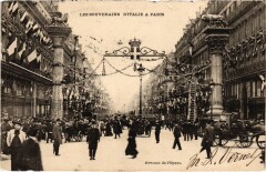 Les Souverains d'Italie a Paris Avenue de l'Opera Royalty