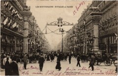 Les Souverains d'Italie a Paris Avenue de l'Opera Royalty