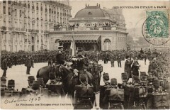 Les Souverains d'Italie a Paris placement des troupes Royalty