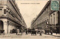 Les Souverains d'Italie a Paris Rue de Rivoli Royalty