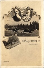 Sa Majesté Edouard VII aux Courses de Longchamp à Paris 16e