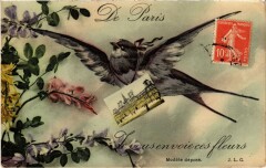 De Paris Je vous envoie ces Fleurs