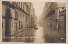 Inondations 1910 Paris Rue de l'Universite