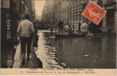 Inondations 1910 Paris Rue de Bourgogne