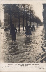 Inondations 1910 Paris Boulevard Saint-Germain
