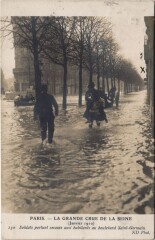 Inondations 1910 Paris Boulevard Saint-Germain