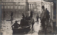 Inondations 1910 Paris Rue de Bourgogne palais Bourbon