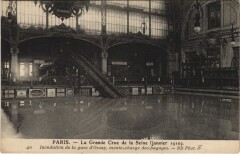 Inondations 1910 Paris Gare d'Orsay