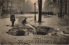 Inondations 1910 Paris Boulevard Saint-Germain