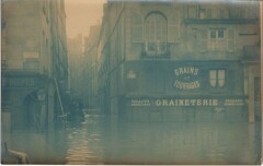 Inondations 1910 Paris carte photo