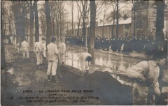 Inondations 1910 Paris Quai d'Orsay sapeurs du genie