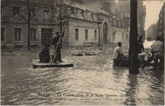 Inondations 1910 Paris Boulevard Saint-Germain