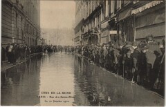Inondations 1910 Paris Rue des Saints-Peres