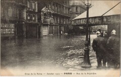 Inondations 1910 Paris Rue de la Pepiniere