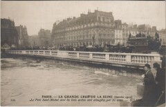 Inondations 1910 Paris Pont Saint-Michel