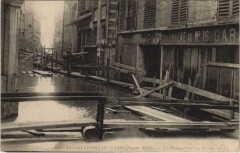 Inondations 1910 Paris Rue des Ursins Les Passages