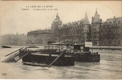 Inondations 1910 Paris l'Embarcadere et la Cite