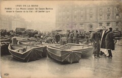 Inondations 1910 Paris Caserne de la Cite Les marins