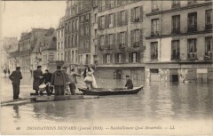 Inondations 1910 Paris Quai Montebello Ravitaillement