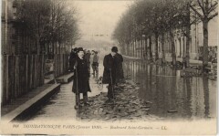 Inondations 1910 Paris Boulevard Saint-Germain