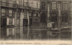 Inondations 1910 Paris Quai Conti