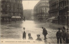 Inondations 1910 Paris Place de Rome