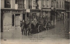 Inondations 1910 Paris Prolonge d'Artillerie Demenagement