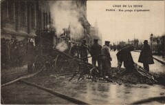 Inondations 1910 Paris Sapeurs-pompiers Firefighters
