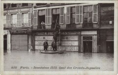 Inondations 1910 Paris Quai des Grands-Augustins