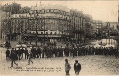 Inondations 1910 Paris Gare de Lyon les abords