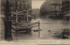 Inondations 1910 Paris Gare Saint-Lazare