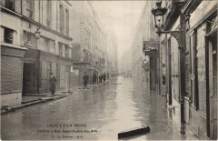 Inondations 1910 Paris Rue Saint-Andre-des-Arts