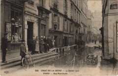 Inondations 1910 Paris Rue Hautefeuille