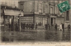Inondations 1910 Paris Quai Malaquais Rue Bonaparte
