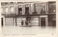 Inondations 1910 Paris Quai des Grands-Augustins