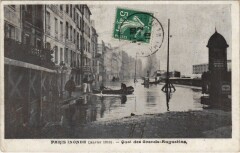 Inondations 1910 Paris Quai des Grands-Augustins