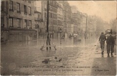 Inondations 1910 Paris Quai des Grands-Augustins