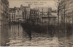 Inondations 1910 Paris Square Trousseau