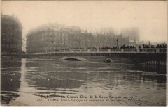Inondations 1910 Paris Pont Louis-Philippe