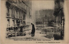 Inondations 1910 Paris Rue Boccador