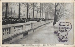 Inondations 1910 Paris Quai des Tuileries