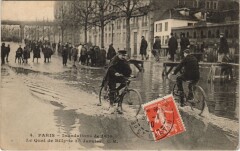 Inondations 1910 Paris Quai de Billy