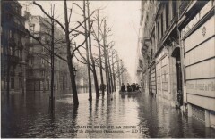 Inondations 1910 Paris Boulevard Haussmann