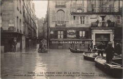 Inondations 1910 Paris Quai des Grands-Augustins
